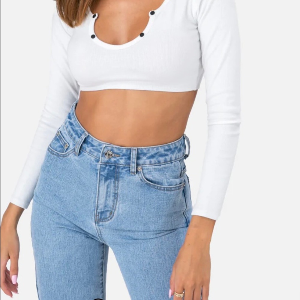 white crop top